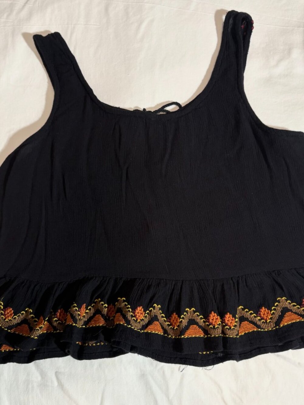 Free People Embroidered Tie-Front Tank Top - Picture 4 of 6